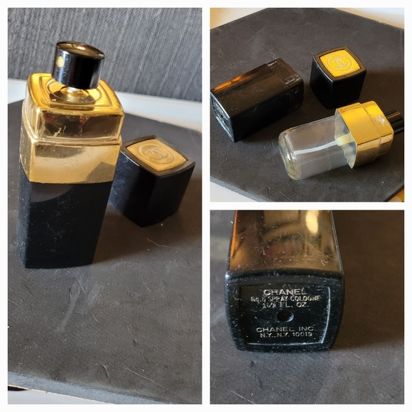3 vtg CHANEL #5 bottles 1 REFILLABLE ATOMIZER empty - Picture 3 of 5